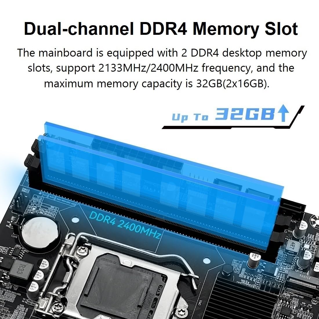 SHANGZHAOYUAN Scheda madre H110 LGA 1151, scheda madre da gioco per processori Intel 6-9a generazione Core i3/i5 Pentium, serie Celeron, DDR4, PCIe 3.0/2.0, NVME/NGFF M.2, SATA 6 Gbps, VAG,