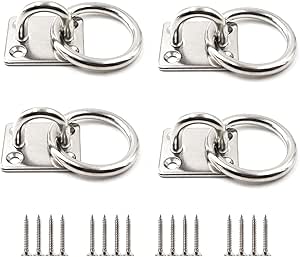 Versandbox24 Decksplatten Edelstahl 2 Stück - Augplatte M8 Für Ladungssicherung