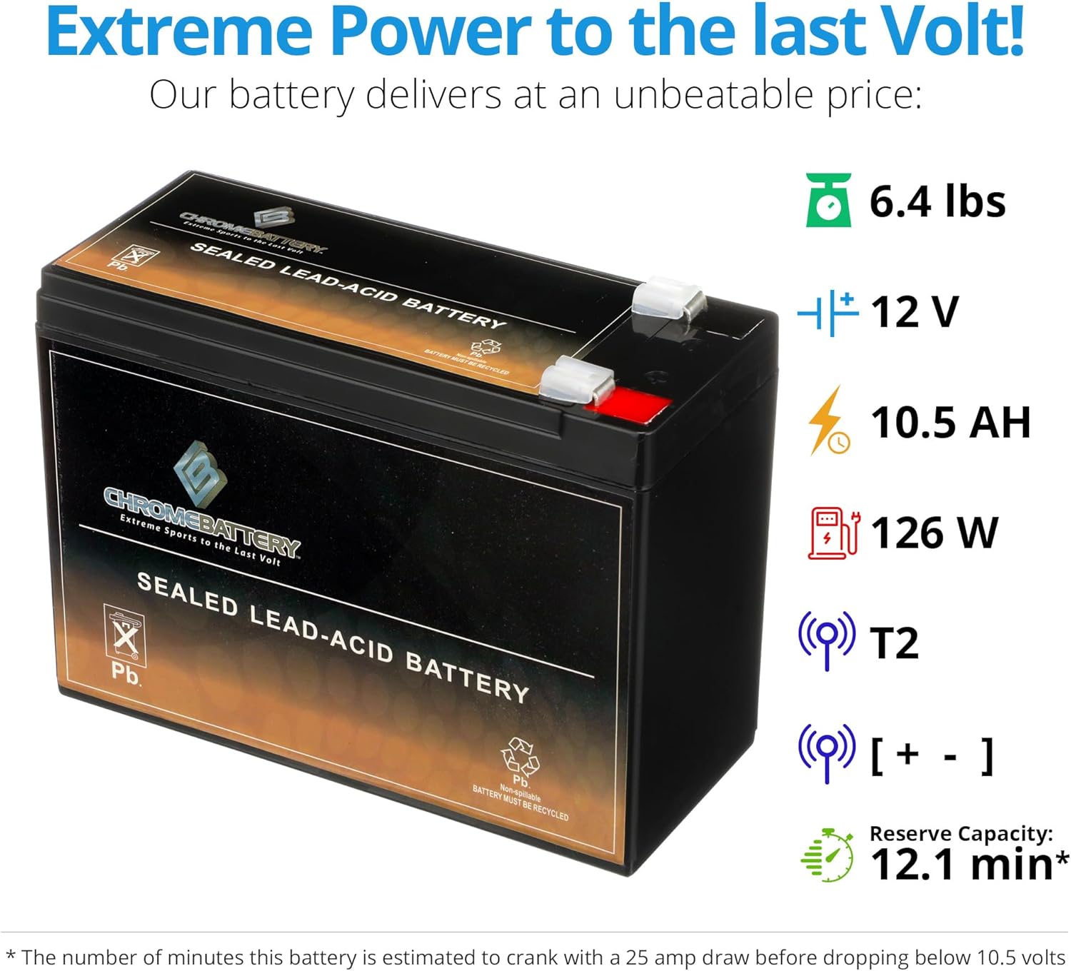 12V 10AH SLA Battery replaces HGL10-12 CB10-12 - 6PK