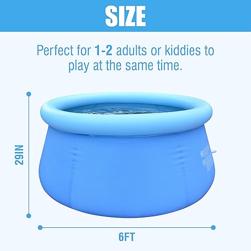 Miniatura 2 de iWork Piscinas sobre el suelo fáciles de instalar 6 pies x 29 pulgadas piscina inflable