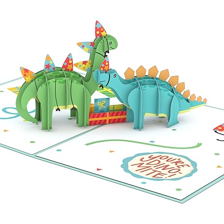 Dinosaur Birthday Pop-Up Card - Perfect for Kids of All Ages