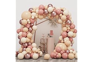 RUBFAC 164pcs Blush Balloons Garland Arch Kit