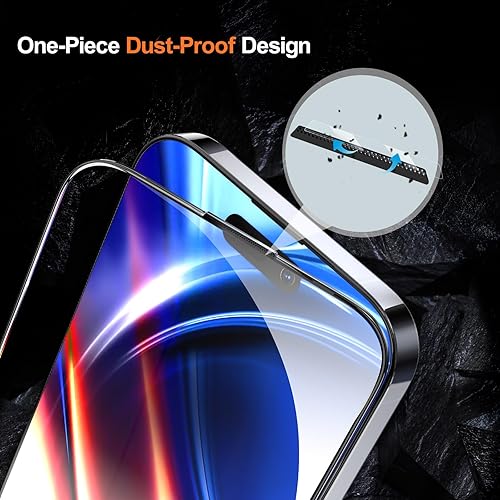 Miniatura 6 de OAproda 1 pieza más fuerte que 3 piezas  Protector de pantalla integrado a prueba de polvo para iPhone 15 protección completa 9H+ inastillable,