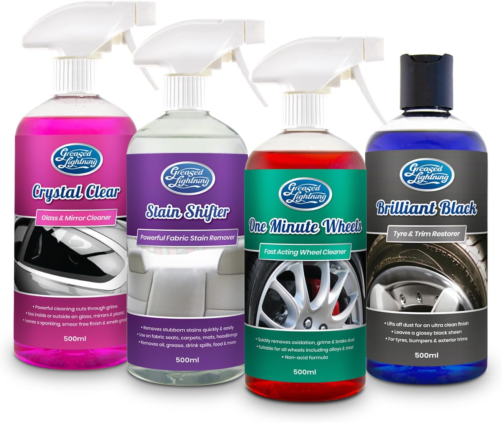 – 4 x 500ml Valet Car Cleaning Bundle