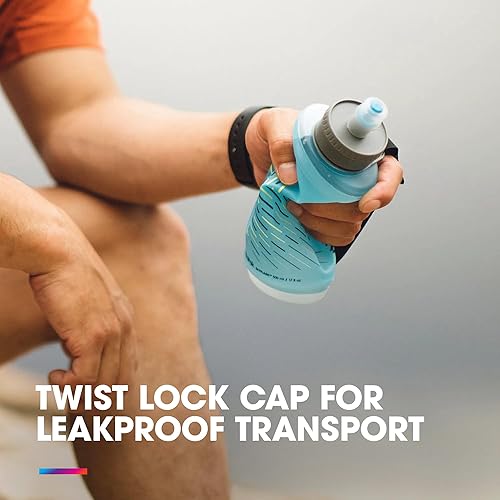 Miniatura 5 de Hydrapak SkyFlask IT - Botella de agua plegable aislada de mano para correr de 16.9 fl oz (16 onzas), correa de mano ajustable, tapa a prueba de