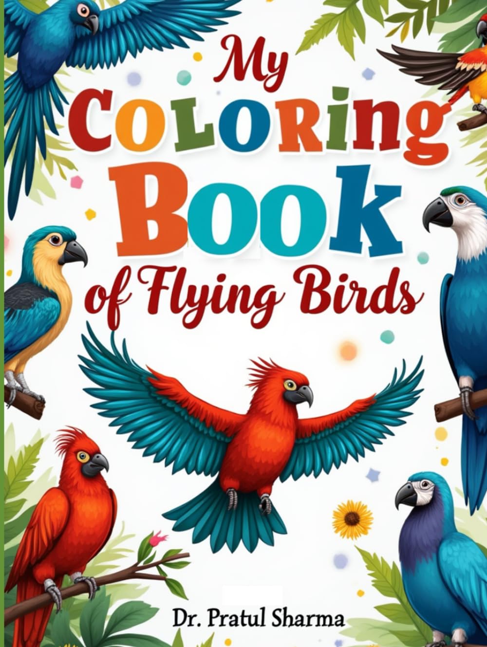 My Coloring Book of Flying Birds grand livre coloriage oiseau enfant cahier dessin