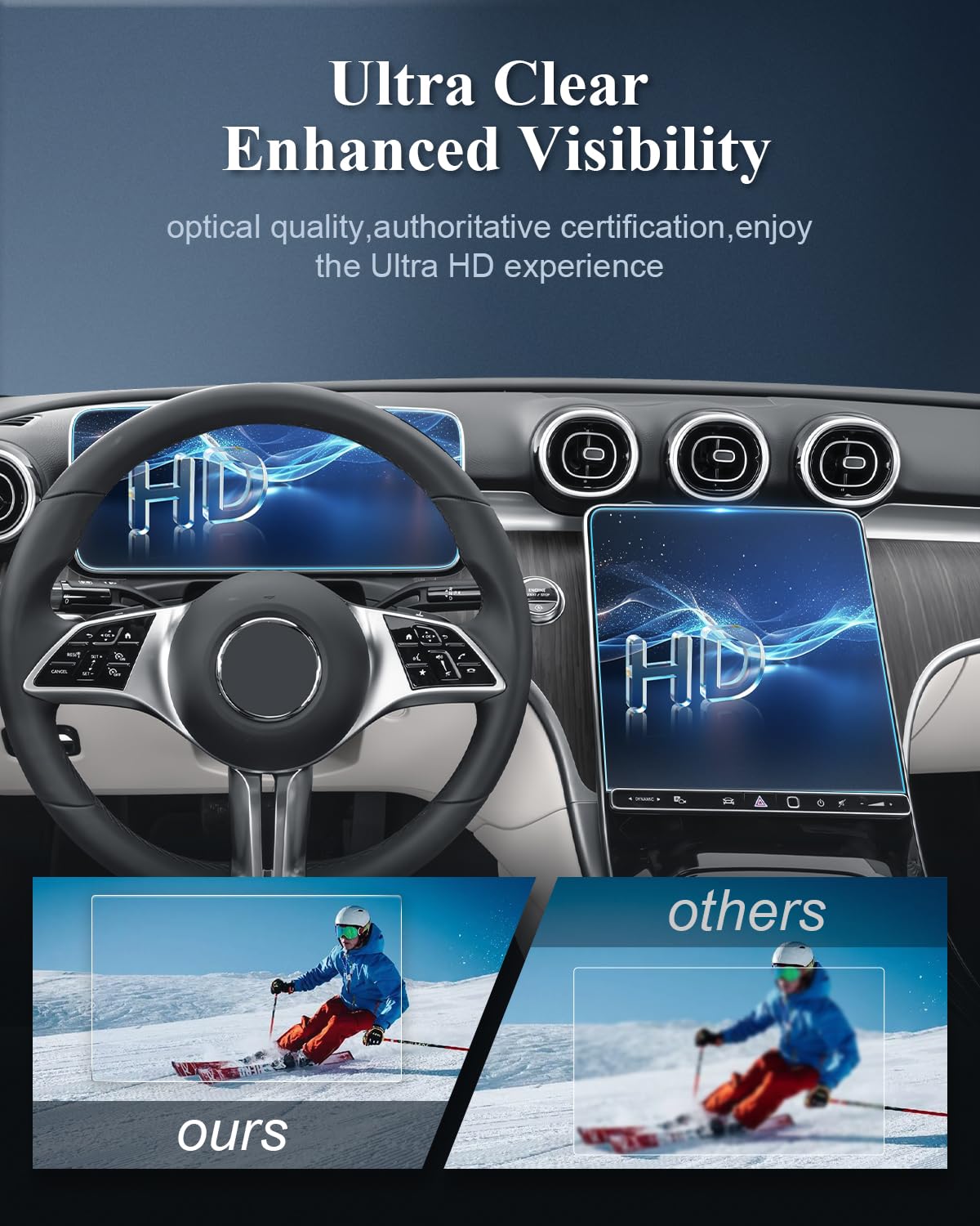TTCR-II Displaybeschermfolie compatibel met Mercedes Benz C klasse W206
