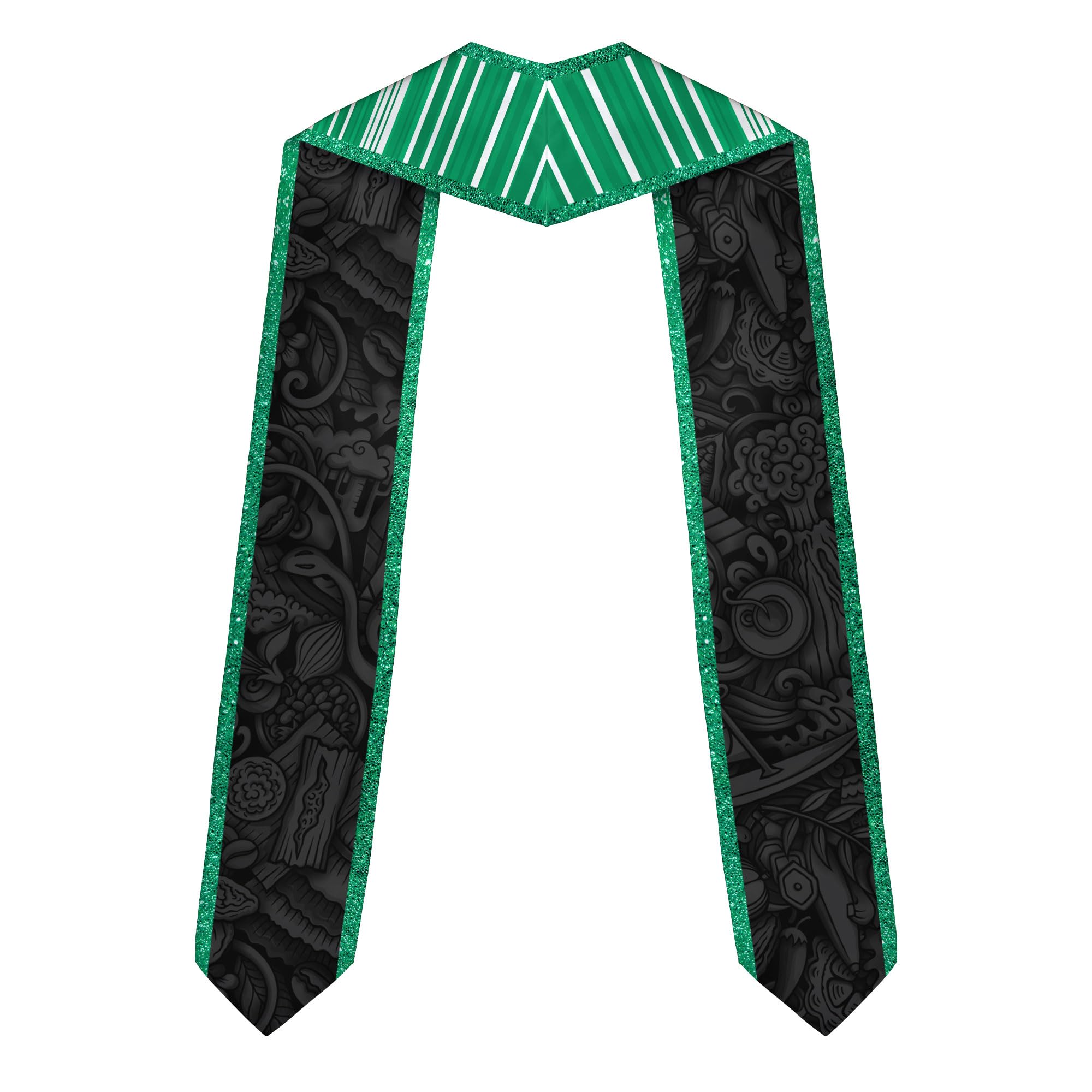 MonkeyVan Custom Nigerian Graduation Sash Nigeria Graduation Stole Personalized Nigerian American Flag Graduation Sash 2025 Style 4