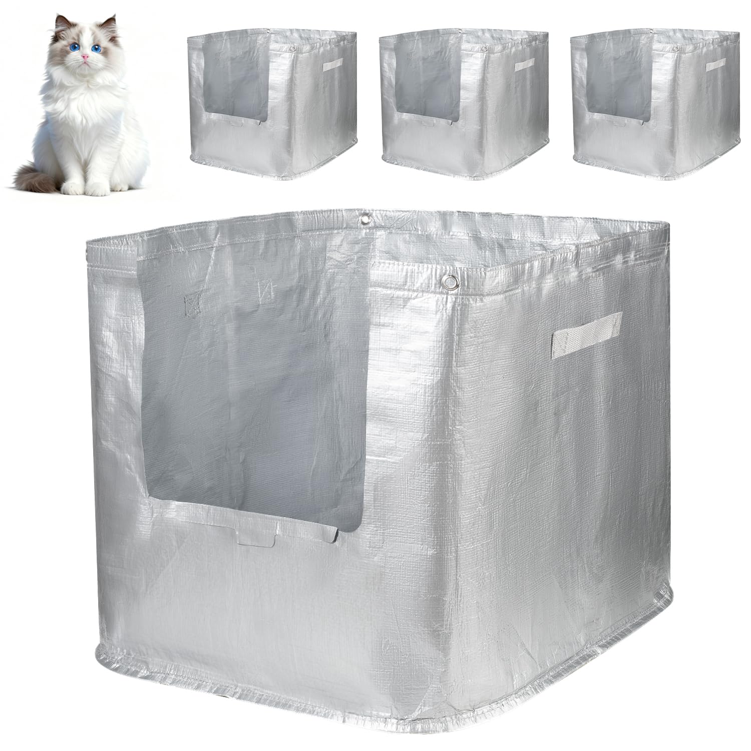 HIREGIGI Reusable Liners D Compatible with Modkat XL Litter Box - 4 Pack