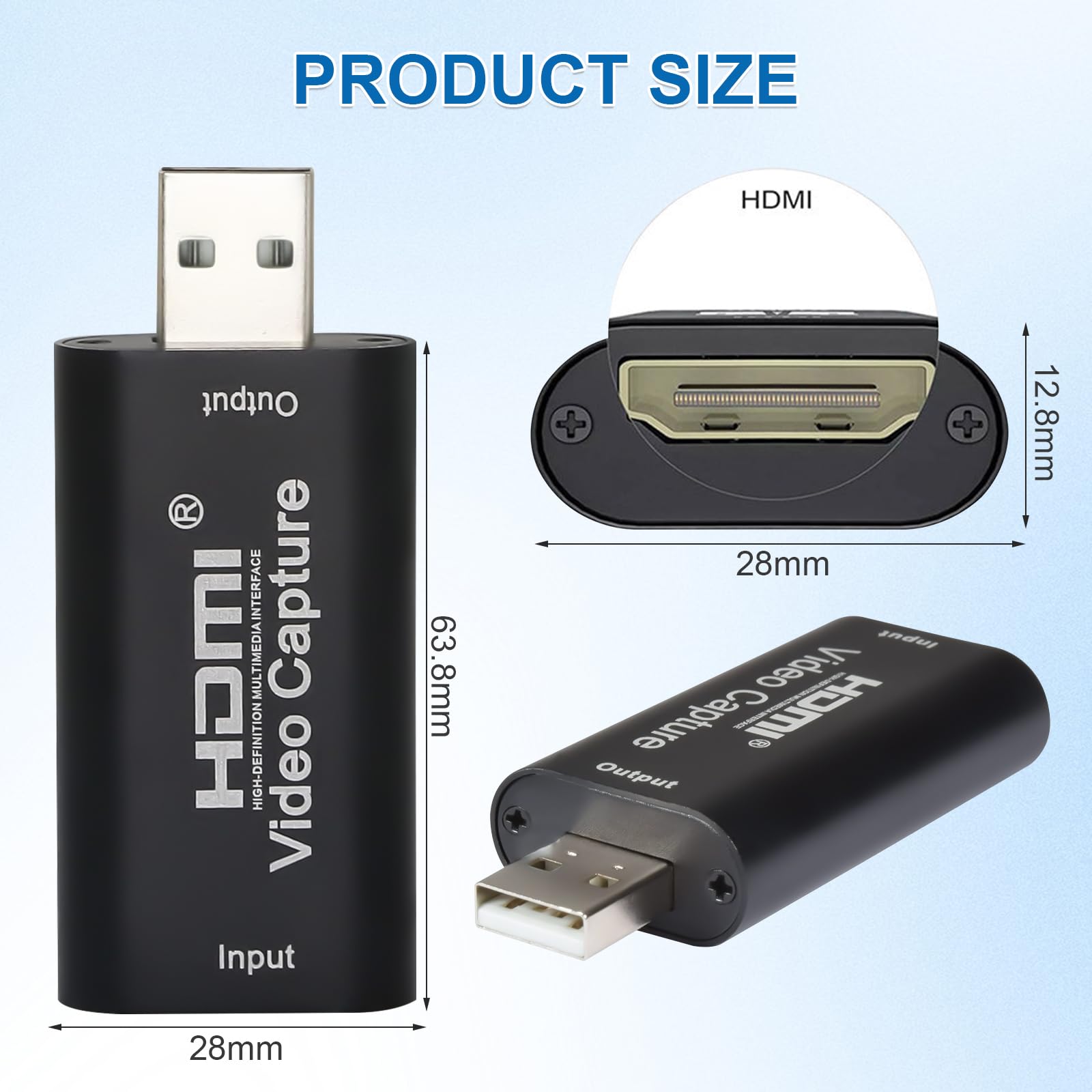 Scheda Di Acquisizione Video, HDMI Video Capture, Scheda Di Cattura 4k, 1080p, Portatile Plug & Play, Video Capture Portatile per Streaming, Conferenze Video E Registrazione Live
