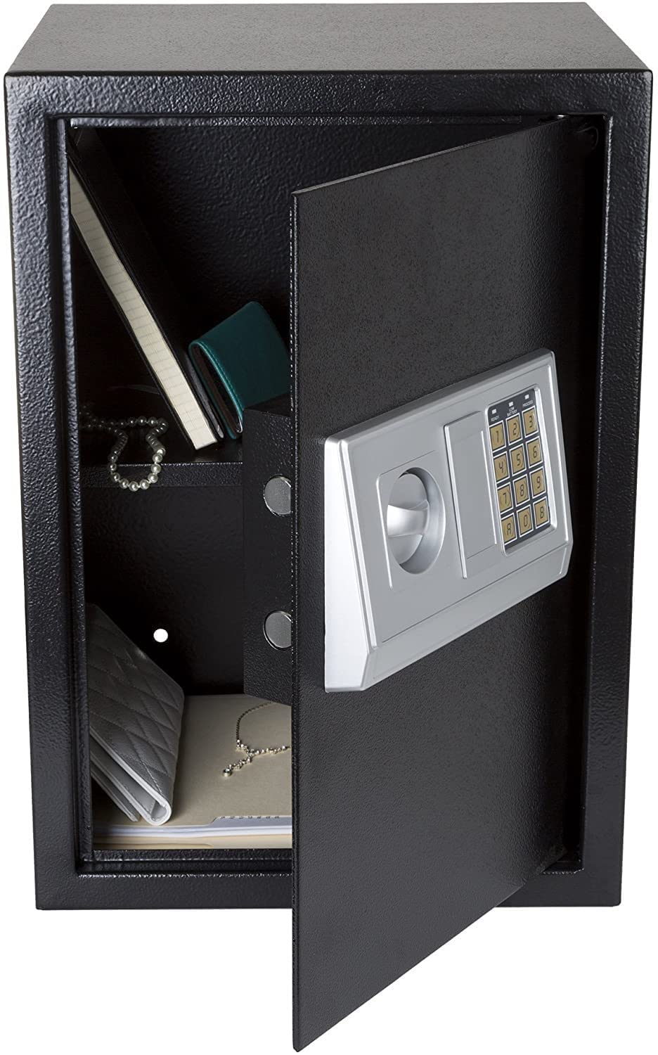 Caja Fuerte, Caja Fuerte Ignífuga E Impermeable, Caja Fuerte Al Safe-Electronic, Extragrande, De Acero, con Teclado, 2 Llaves De Anulación Manual - Protege Mis Joyas Y Pa,