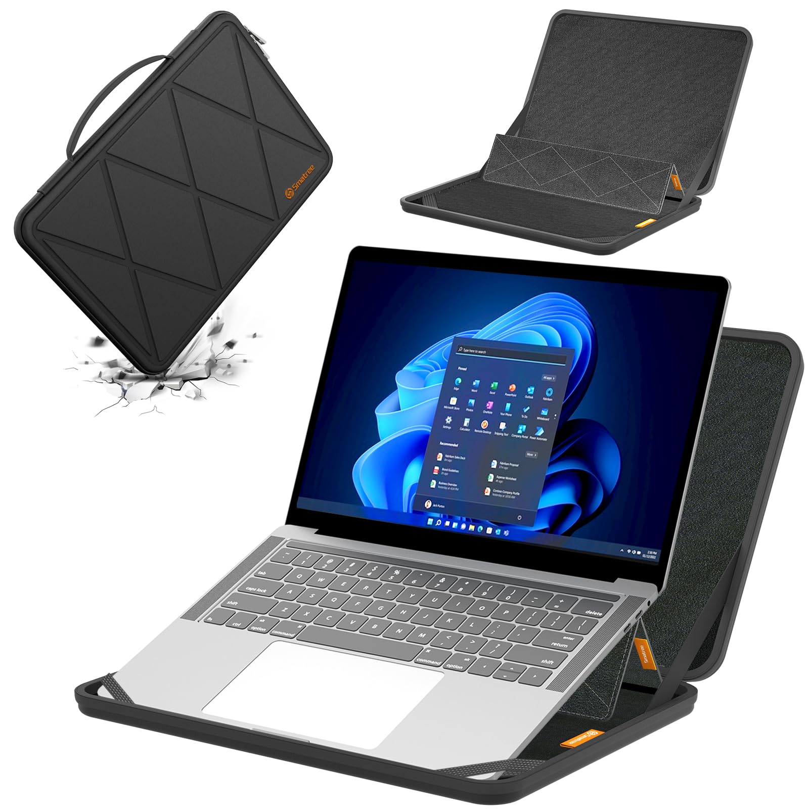 Smatree MS35 Custodia protettiva rigida in EVA con stand compatibile per 13 pollici Lenovo ThinkPad X13 Yoga Gen 4 2-in-1 Laptop/ThinkPad X13 Gen 4 Borsa per notebook
