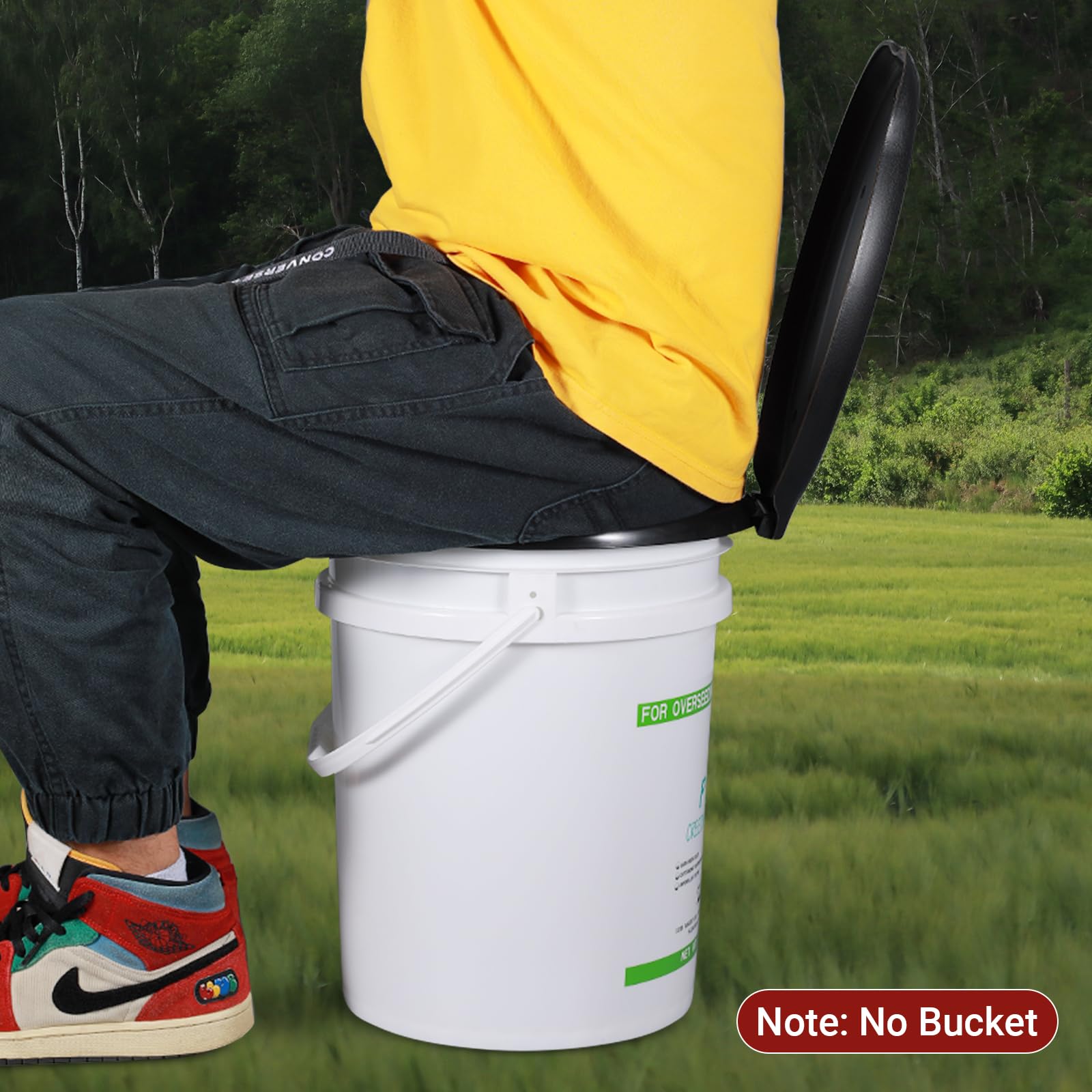 ASEVAT Portable Toilet for Camping, 5 Gallon Bucket Toilet Seat with