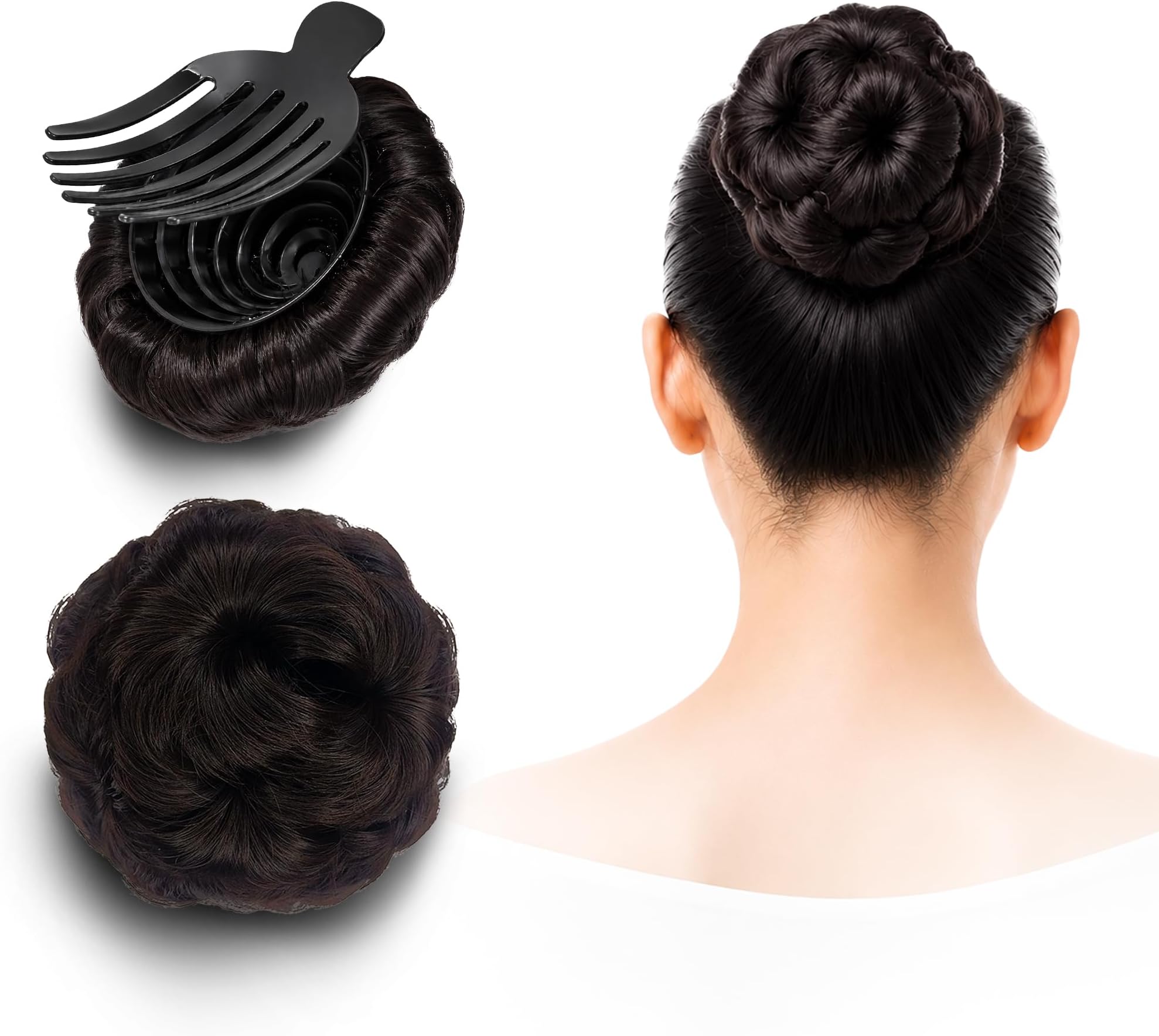 Sanas (1Pc) Hair Bun Accessories For Women Hair Extension Juda For Women Messy Scrunchies For Hair Style Maker For Hair Artificial Hair Bun (1pc) (Brown)