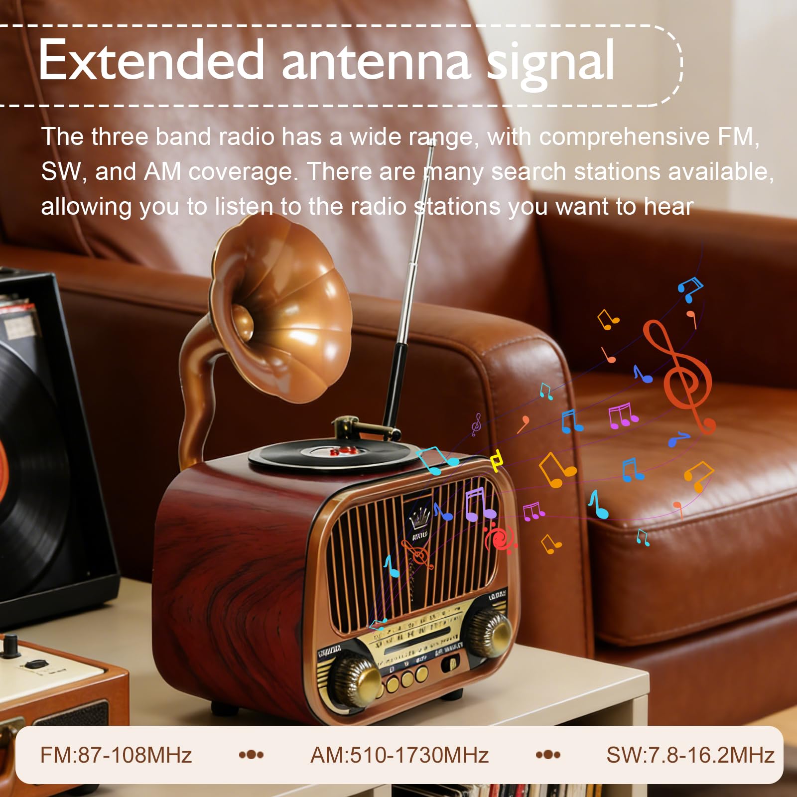 Radio rétro avec Bluetooth, petite radio nostalgique, radio Bluetooth rétro, pour randonnée, camping, cadeau, bureau, maison
