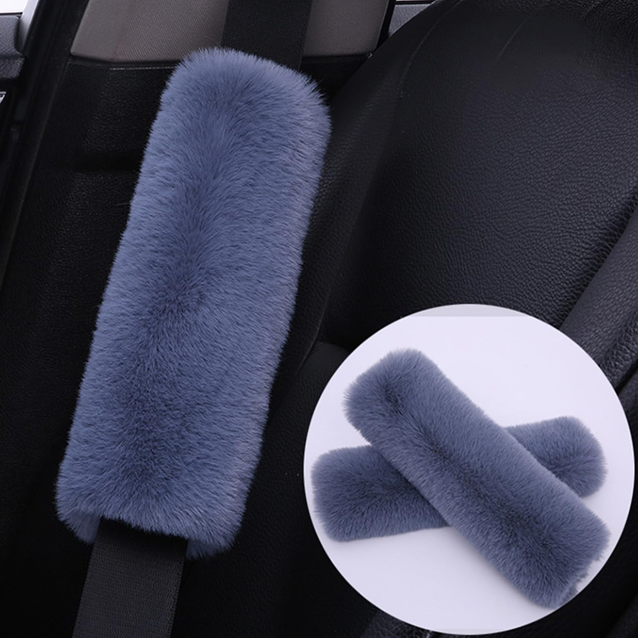 Paquete de 2 fundas de cinturón de seguridad de felpa suave para niños, cómodo cojín para cinturón de seguridad para recién nacidos, accesorios de correa de asiento de automóvil/cochecito, mayor