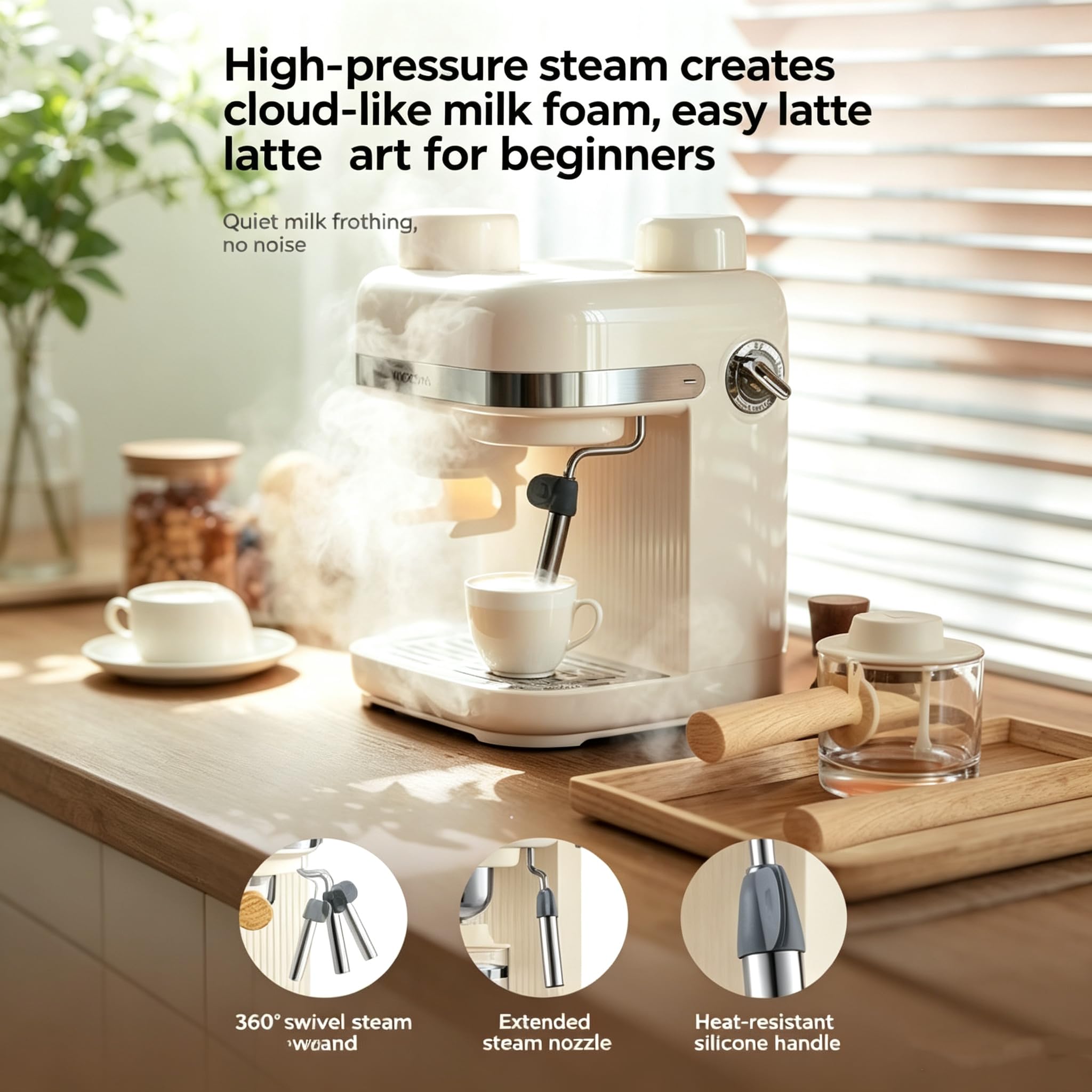 Cafetera Espresso Profesional De 800 W, Compacta.