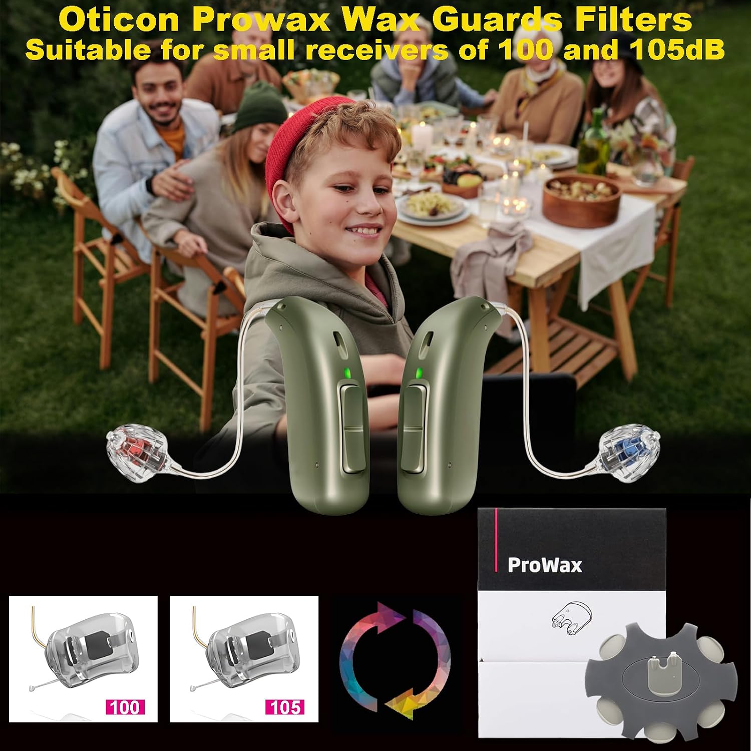（30-Pcs) Prowax Wax Guards Filters for Oticon Hearing Aids,Oticon Hearing Aids Replacement Parts Cleaning Kit Accessories,Suitable for Oticon Custom Ear Mold Hearing aids