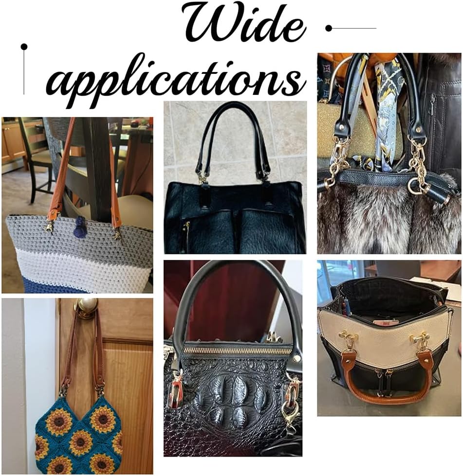 PandaHall 2pcs Replacement Leather Bag Handles, 22.8 Inch Brown Purse Straps Handbags Shoulder Bag Strap, Sewing Canvas Handbag Handles with Swivel Clasp for DIY Purse Making Handmade Bag - Image 5