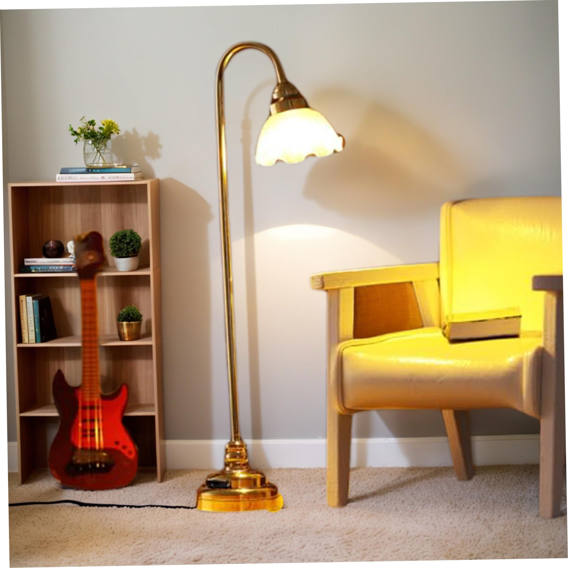 Lampada in miniatura|2 luci per casa delle bambole Realistica lampada in miniatura 1/12, mini luci a LED con interruttore Illuminazione per casa delle bambole a batteria per accessori decorativi fai-