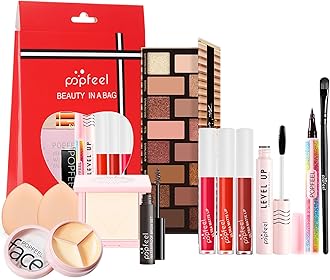 Joyeee Makeup Gift Set, 12 Pcs Full Kit Come with Eyeshadow Lipstick Lipgloss Concealer etc, for Face Eyes Lip, Complete Starter Bundle for Women and Girls, Portable Beauty Set with Storage Bag#3