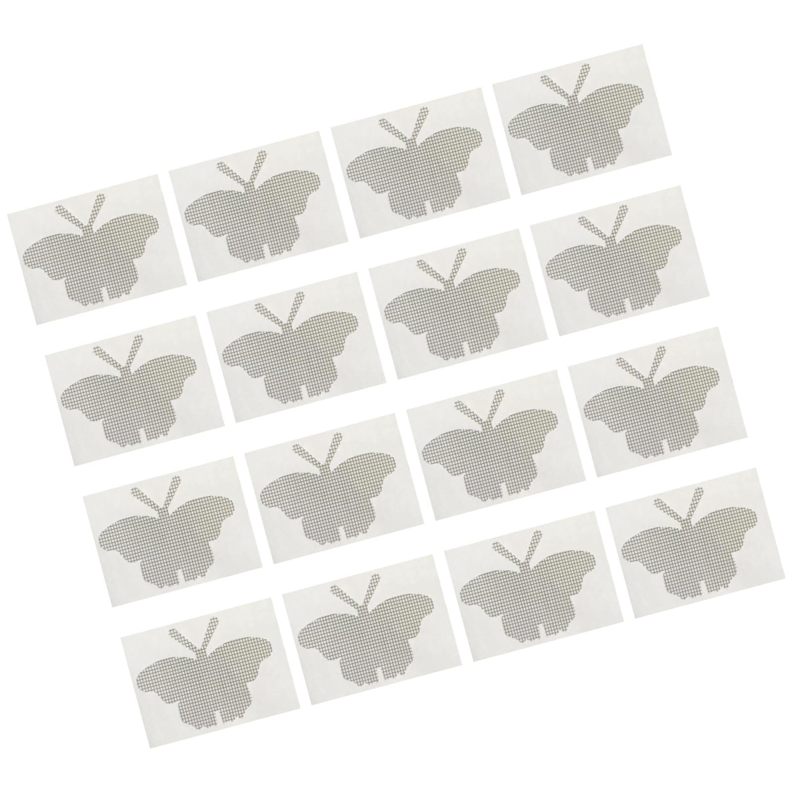 Alloneslife Butterfly Fiberglass Repair Mesh Set, Adhesive Window Mender, 20 Stick On Pieces For Window And Door Care Repair Mesh Adhesive Mender