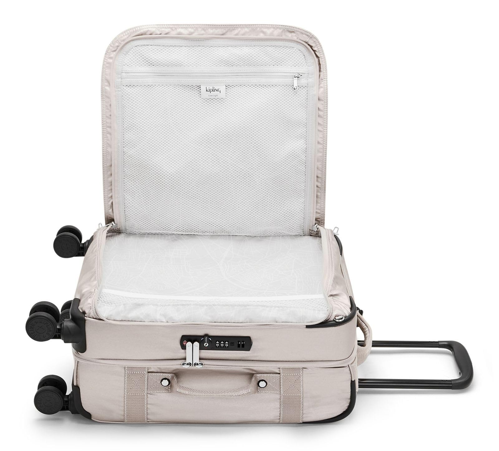 Kipling Spontaneous S Equipaje con Ruedas de Cabina Pequeño, Equipaje de Mano, Metallic Glow (Plata)
