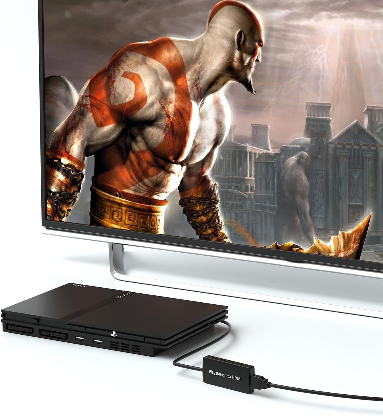ZUZONG PS2 to HDMI Converter - Supports 1080P/720P, Compatible with PS1, PS2, PS3