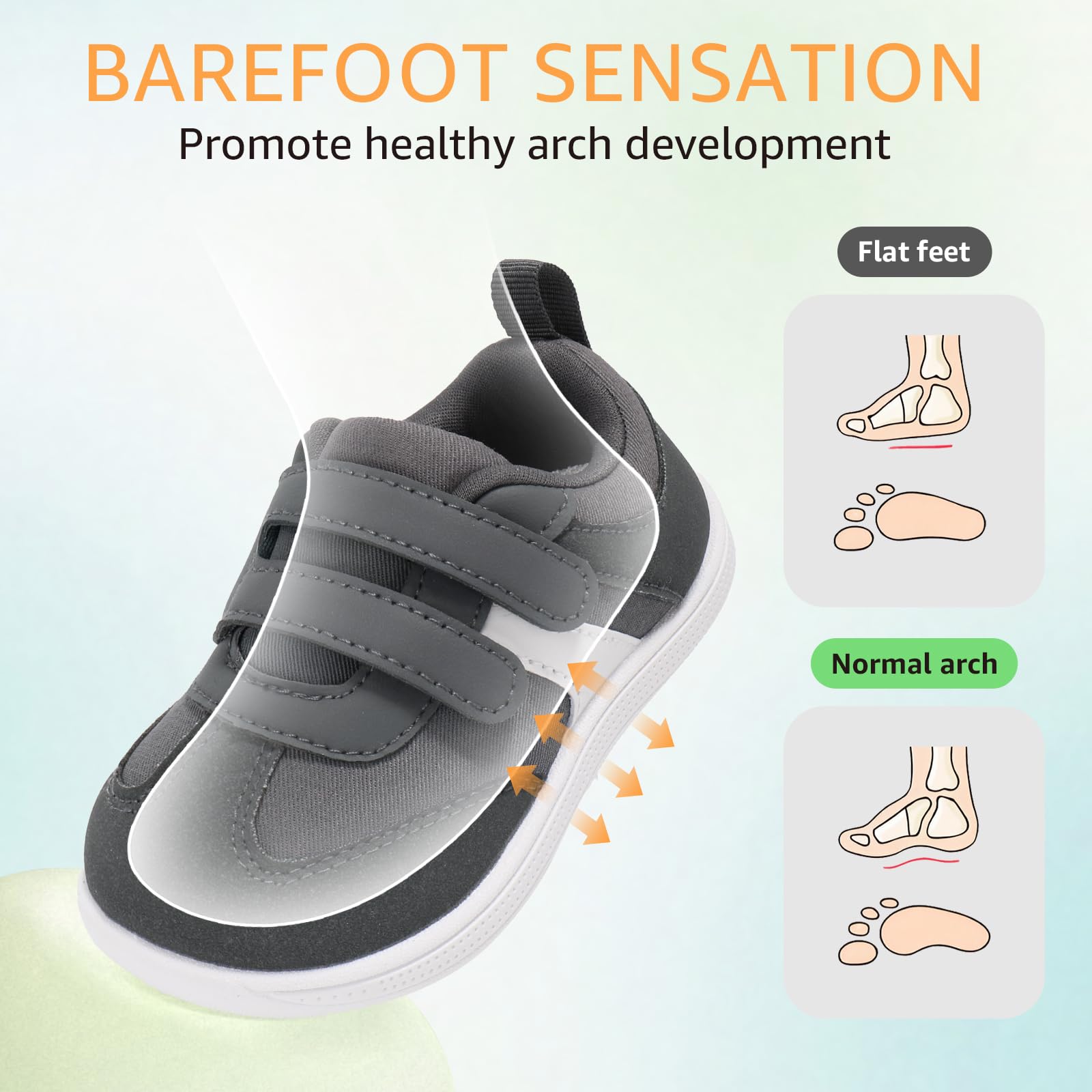 STQ KIDS Chaussures Barefoot Enfant Mode Basket Enfant Garcon Fille Respirant Antidérapant Chaussure Premier Pas Bebe Minimalistes pour à La Course et à La Marche