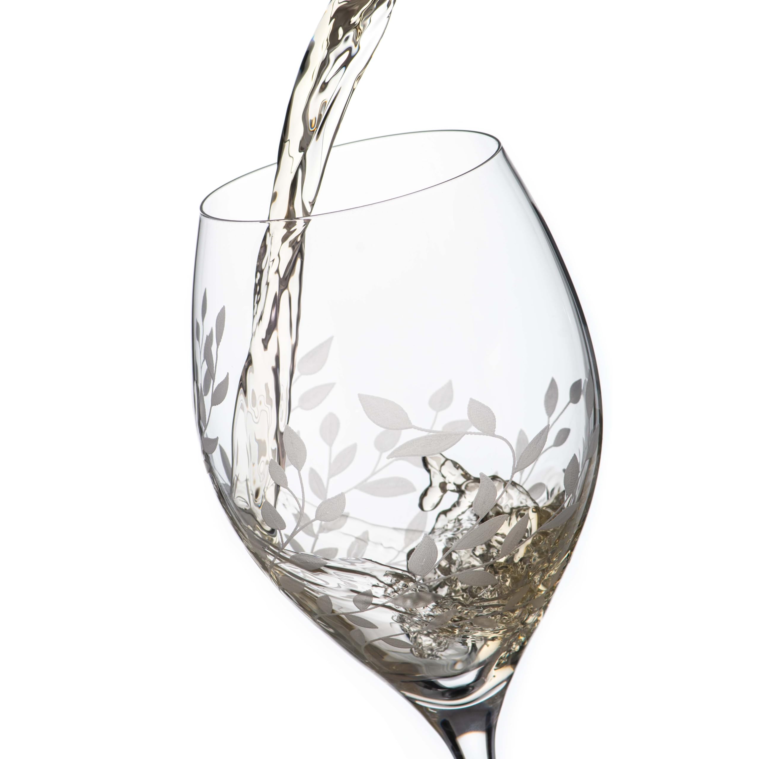 DIAMANTE Lot de 2 verres à vin en cristal – « Breeze » – Motif floral finement gravé 1603.352.ELX.A
