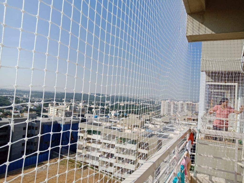 Nylon Bird net, Pigeon net, Safety,Sports net for Balcony and Multi-Purpose Use 10X6 FT White-image-41
