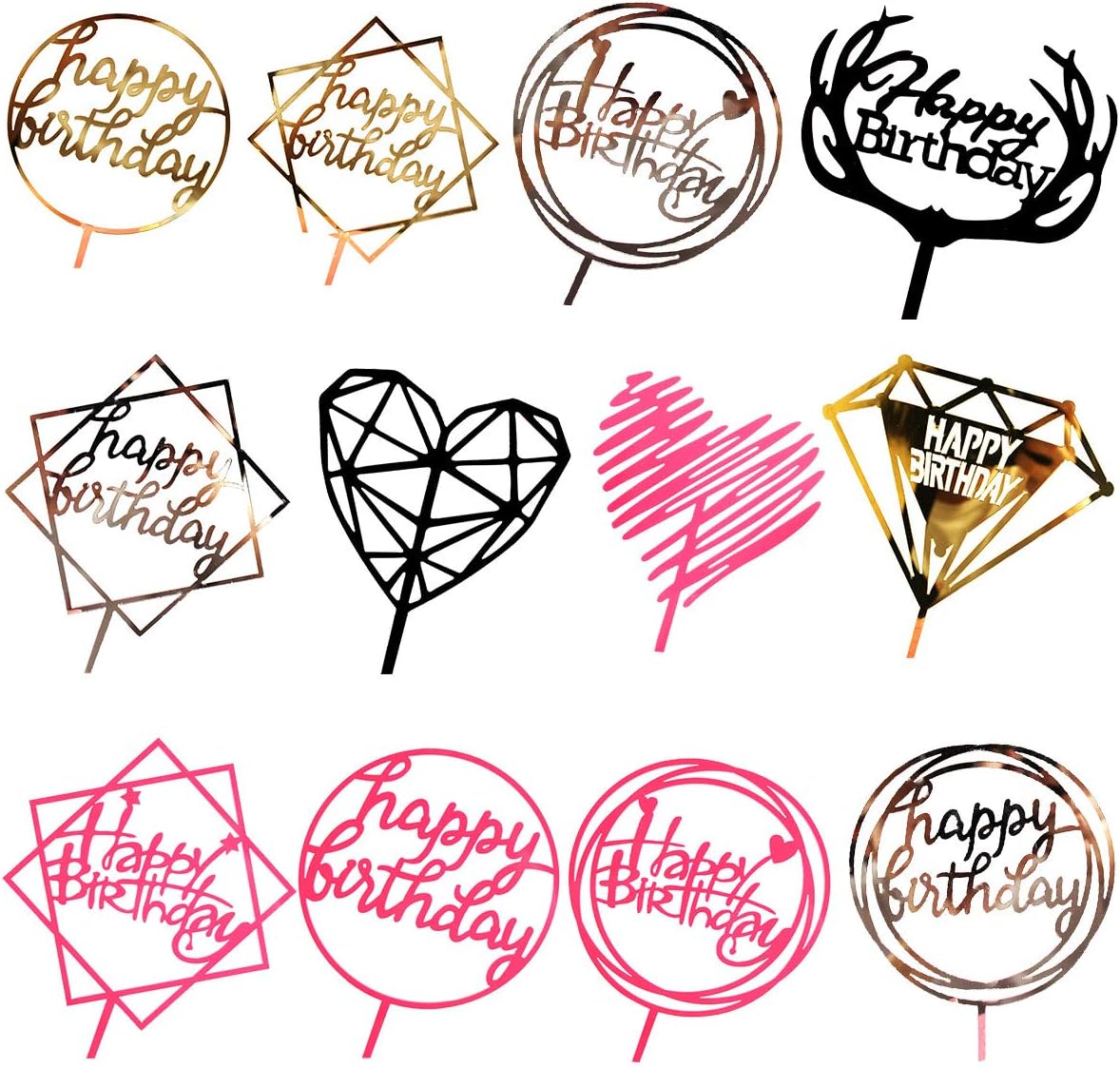 topper per decorazione torta compleanno 12