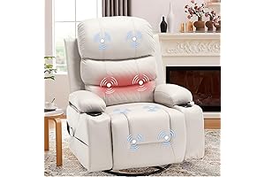 KCQ Electric Massage Swivel Rocker Recliner
