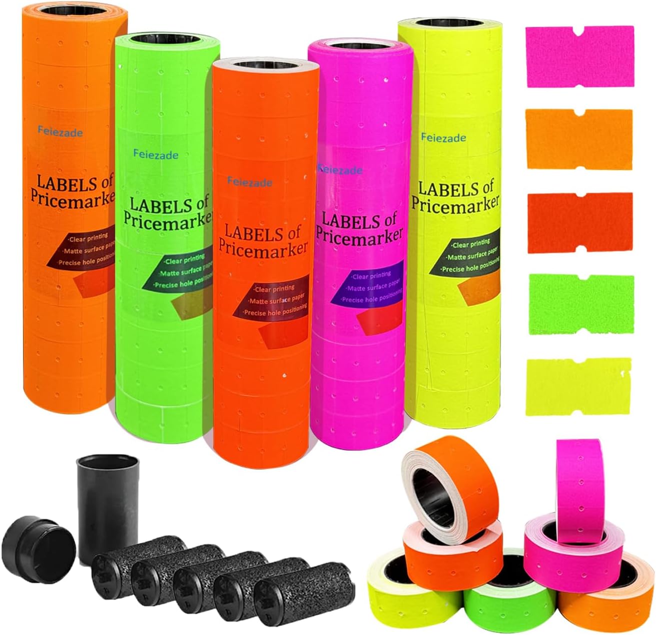 20,000pcs 1 line Price Gun Label, Removable and Adhesive Price and Sale Stickers for Office, Suitable for NEW5500,MX-5500,CN979,Total and Inch Pricing for Garage.(Multicolor)