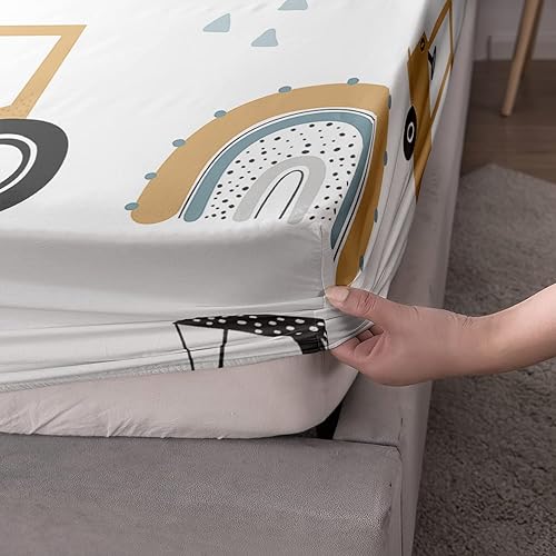 Miniatura 80 de CVHouse Juego de sábanas de mariposa arcoíris tamaño individual para niñas, niños, adolescentes, juego de ropa de cama de 4 piezas con 1 sábana