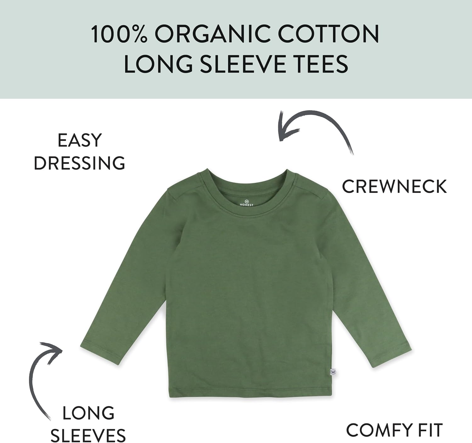 HonestBaby Unisex-Baby Organic Cotton Long Sleeve Tshirts Multipack - Image 2