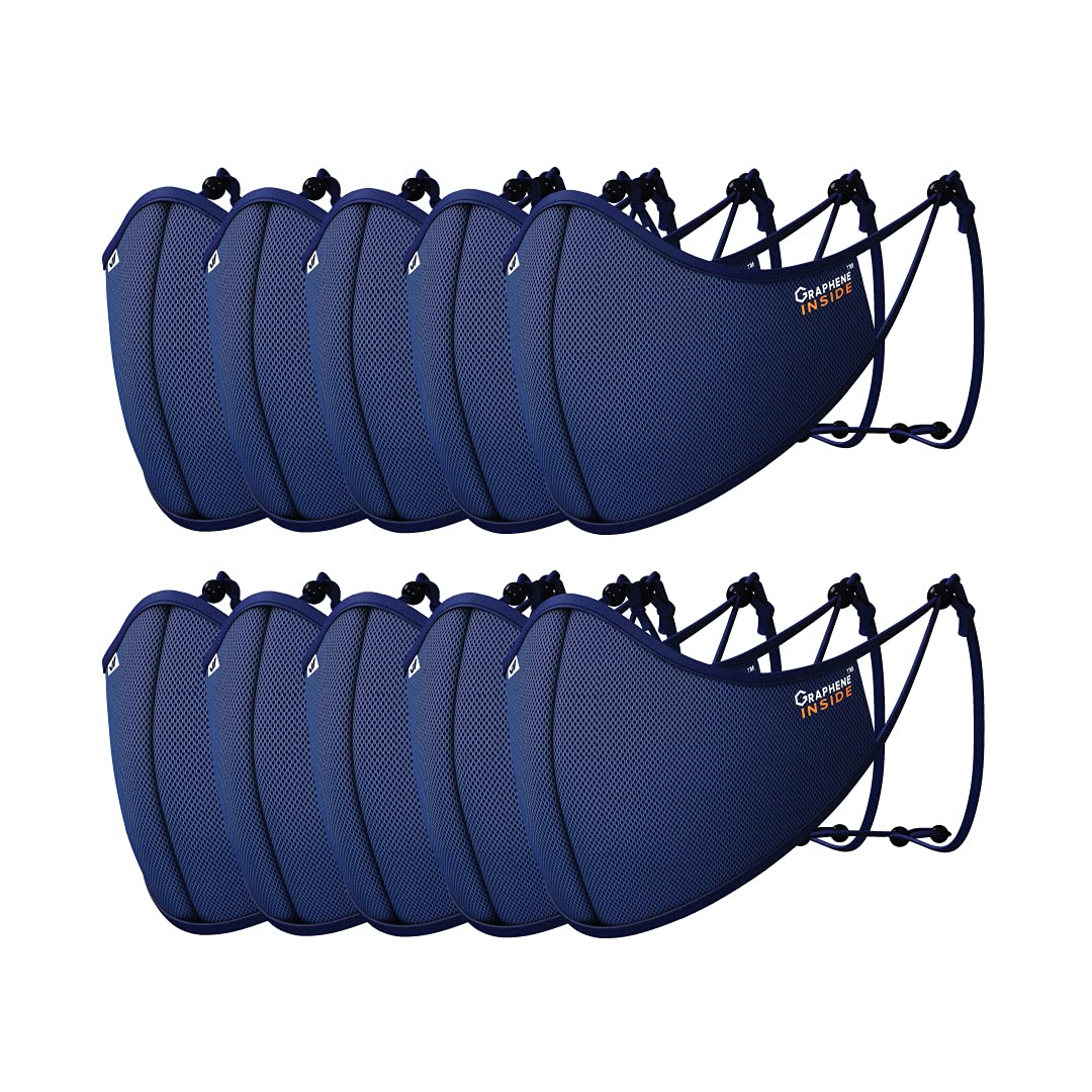 G1 Wonders Antiviral Graphene Silver Nanotechnology Protective Layer Anti Pollution Washable Reusable Face Mask (Blue Color)