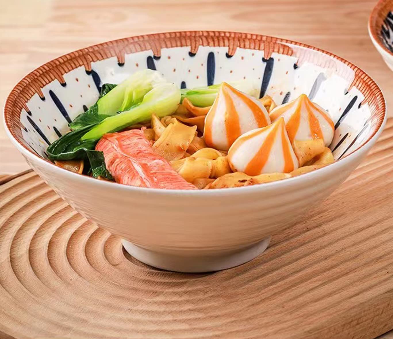 Japanische Suppenschale,Japanese Ramen Bowl Set,Japanisch Schussel Keramik,1100ml Ramen Schale,Soup Bowl japanese,Ramen Schüssel Keramik mit Löffel,Essstäbchen,Suppenschalen Porzellan
