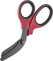 Vista 5 de XShear - Tijeras de trauma de servicio extremo de 7.5 pulgadas, recubrimiento de titanio negro, las tijeras perfectas para paramédicos, EMT