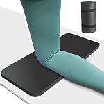 Coussin de genou de yoga 0.8inch (20mm) Tapis de yoga épais avec des tapis de porte pour les genoux sans douleur, les elbows et le dos, tapis d'entraînement pour la gymnastique à domicile, Pilates, planches, rouleaux ab