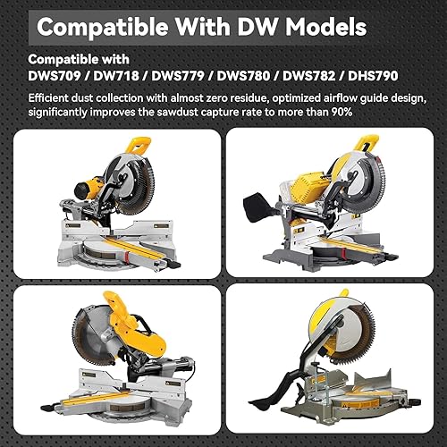 Miniatura 3 de Adaptador de recolección de polvo para sierra ingletadora, conector de manguera de vacío 5 en 1, actualización de recolección de polvo compatible
