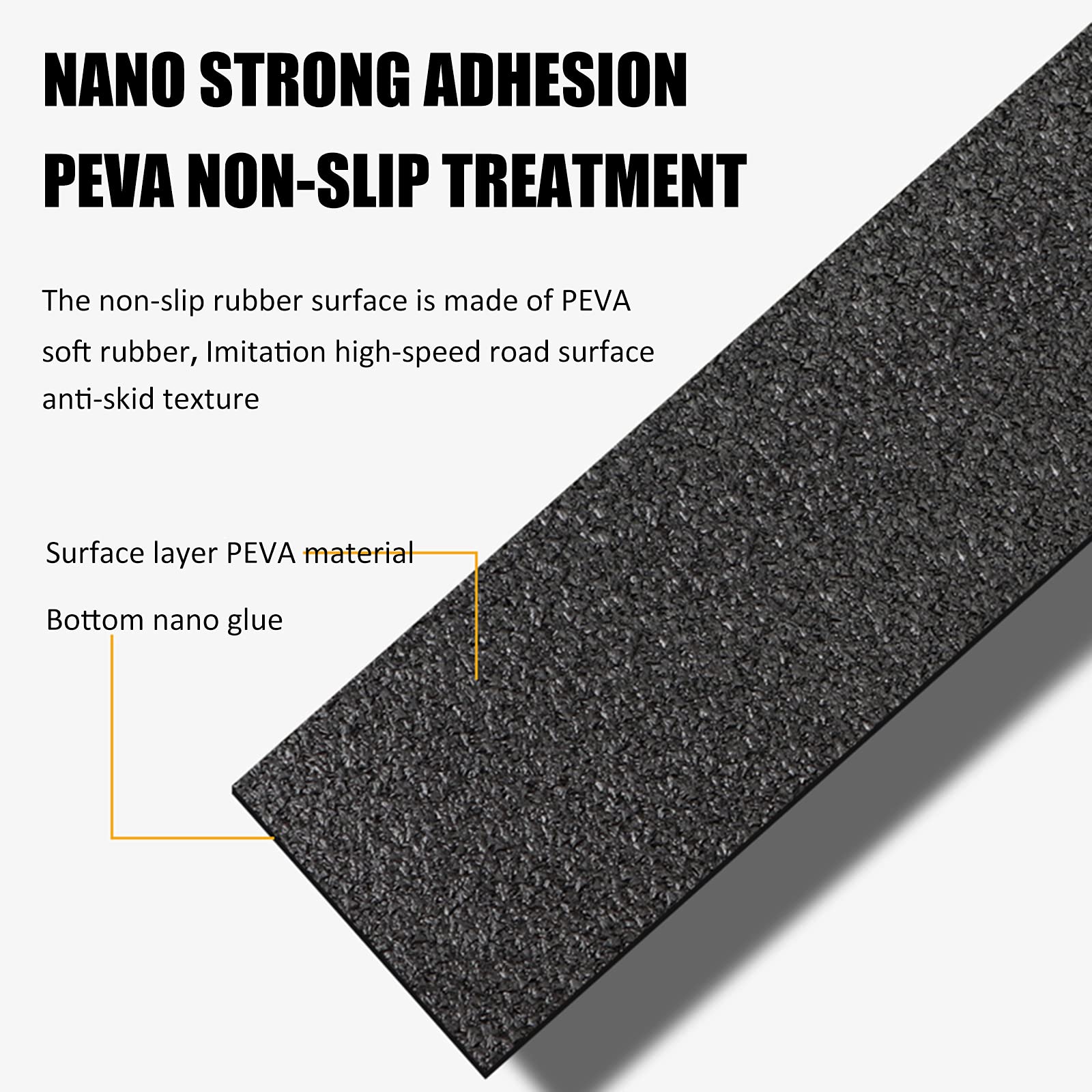 Cinta de seguridad antideslizante, Cinta antideslizante de seguridad de 2 rollos de alta resistencia: mejor agarre, fricción y adhesivo abrasivo for escaleras exteriores/interiores(5cm*10m/1.97inch*33