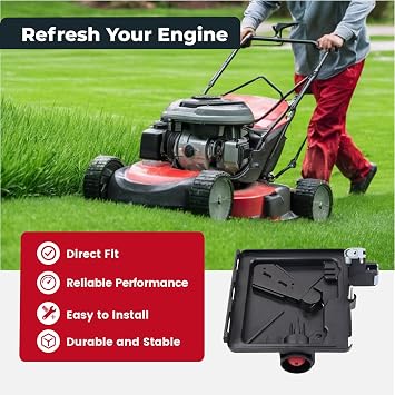 NIMTEK 795259 Air Filter Cleaner Primer Base with 491588S Air Filter for B&S 792040 691753 224815 for 122000 Model Engine Mower Craftsman Lawn Mower