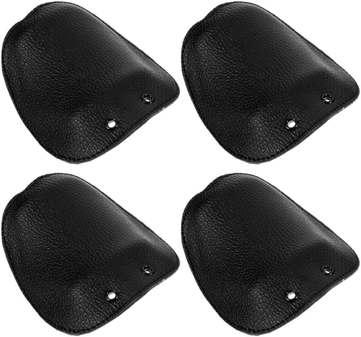 4pcs Welding Safety Toe Covers for Work Boots, Black Cowhide Abs | Impact Resistant, Wear Resistant, Industrial Workplace Use, Foot Guard