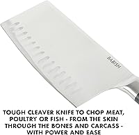 Vista 6 de Babish - Cuchillo de navaja forjado de 6.5 pulgadas – Cuchillo de cocina de acero alemán de alto carbono 1.4116 de espiga completa para cortar