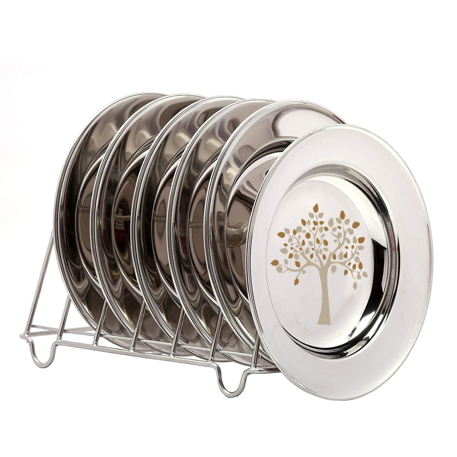 See full amazon price history chart for FORTUNA KITCHENWARE, Stainless Steel Plates Set of 6 | Pasta Plate | Soup Plate | Gravy Plate | Deep Plate for Breakfast/Lunch/Dinner, Diameter: 9 Inches (Laser Print) FORTUNA KITCHENWARE, Stainless Steel Plates Set of 6 | Pasta Plate | Soup Plate | Gravy Plate | Deep Plate for Breakfast/Lunch/Dinner, Diameter: 9 Inches (Laser Print) (B0D1VMJPVP) Amazon Price History, Amazon Price Tracker