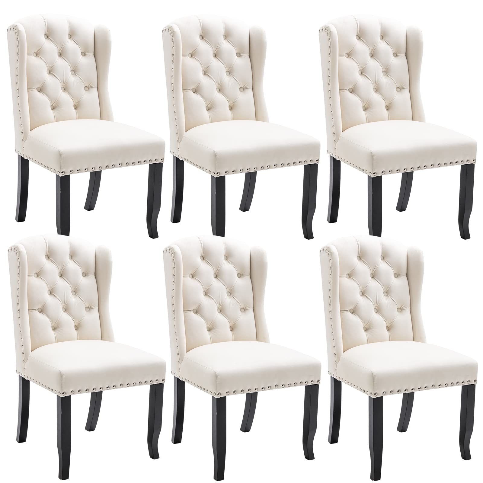 DUOMAY Modern Tufted Dining Chairs Set of 6
