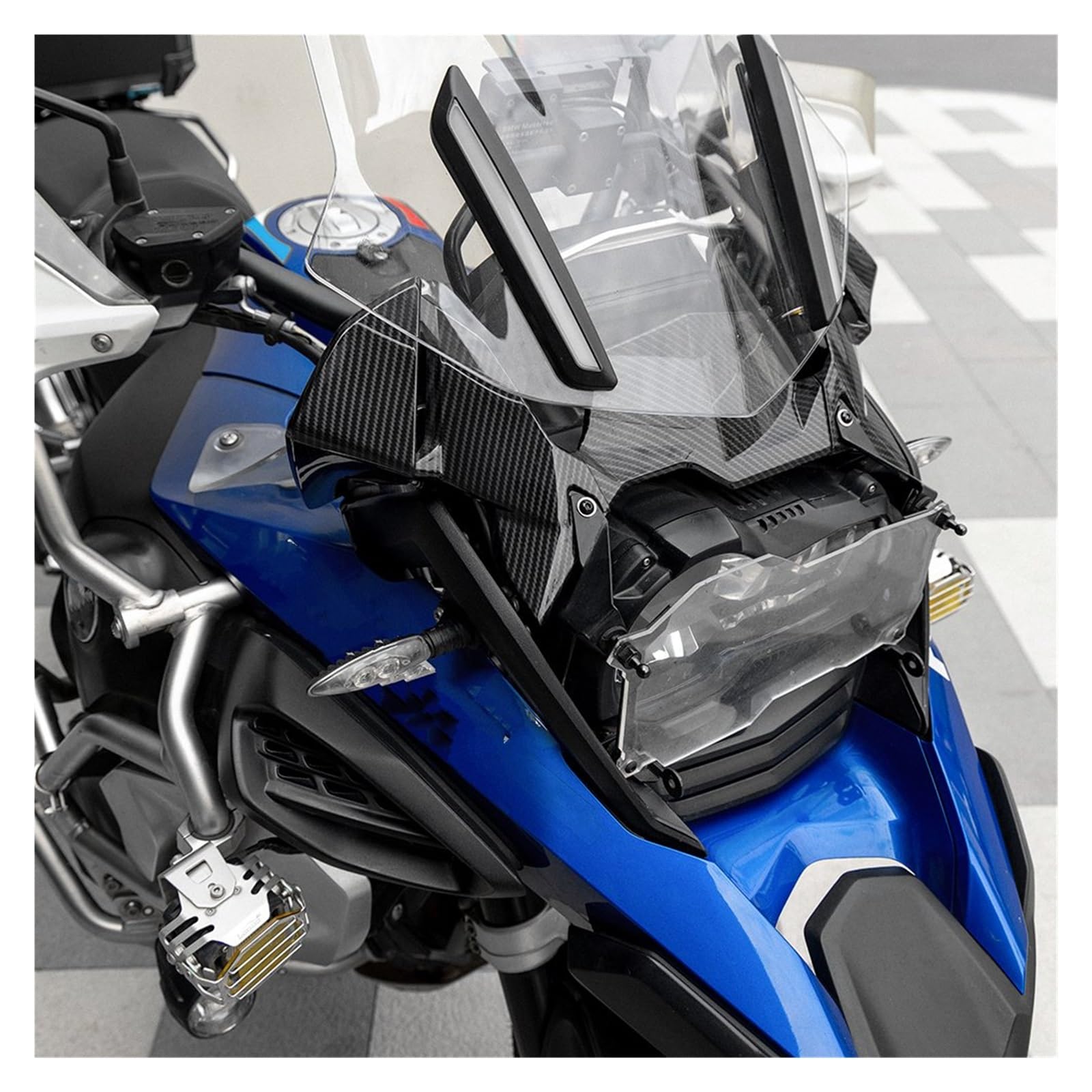 Frontspoiler Kit Für R1250GS R1200GS LC/ADV Adventure 2014-2018 Motorrad Cockpit Panel Verkleidung Abdeckung Spoiler Abdeckung(Schwarz)