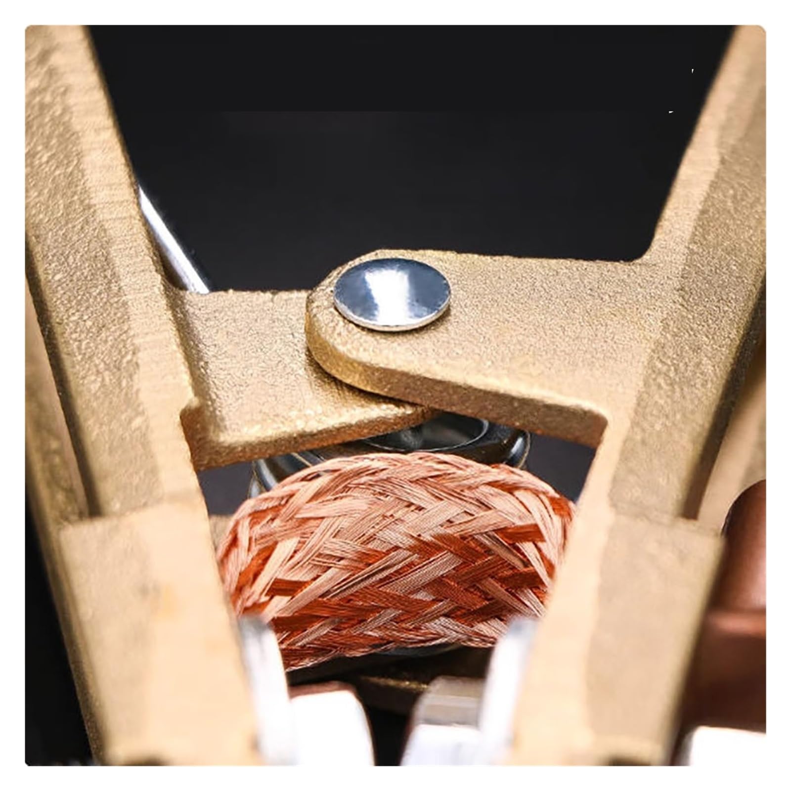 Pinza Soldadura Máquina de soldadura de alambre de tierra en forma de A, Clip de conexión a tierra de cobre, 1 ud. | 300A