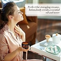 Vista 3 de Tanlade 100 Pcs 4 oz Amber Plastic Cosmetic Jars with Lids Empty Leak Proof Container Refillable Cosmetic Jars Airtight for Cream, Lotion, Powder